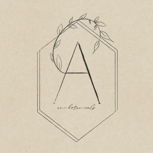 A logo with the letter "A" with leaves coming off it