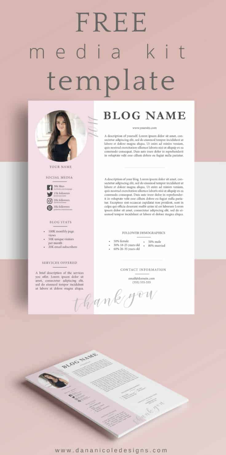 Free Media Kit Template for Bloggers Who Want to Work With Brands