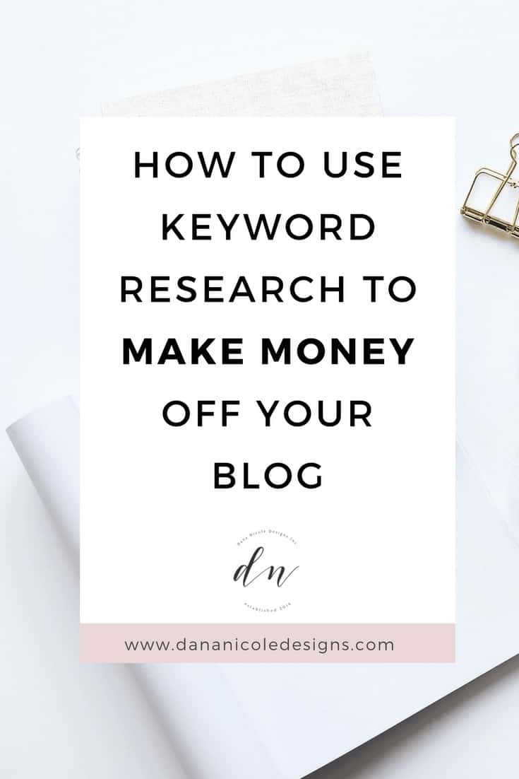 Cover image with title of How To Use Keyword Research To Make Money Blogging