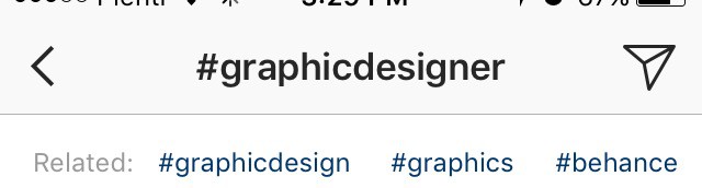 Screenshot of hashtags in Instagram to show how to find popular hashtags.