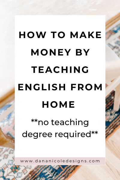 image with text overlay: how to make money by teaching English from home