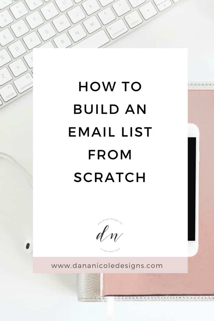 image with text overlay: how to build an email list from scratch