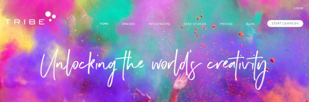 Screenshot of Tribe's website