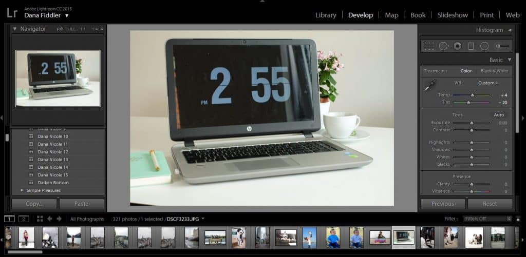 Screenshot of the Adobe Lightroom interface