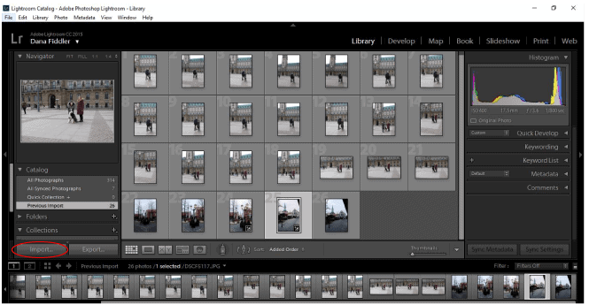 Screenshot of the Adobe Lightroom interface