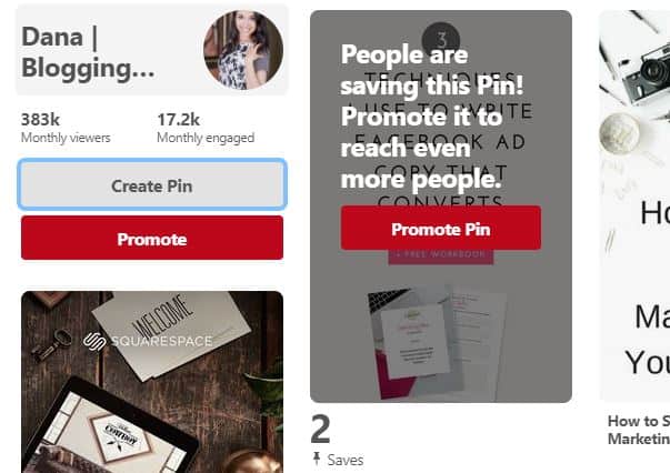 Pinterest screenshot to create a pin