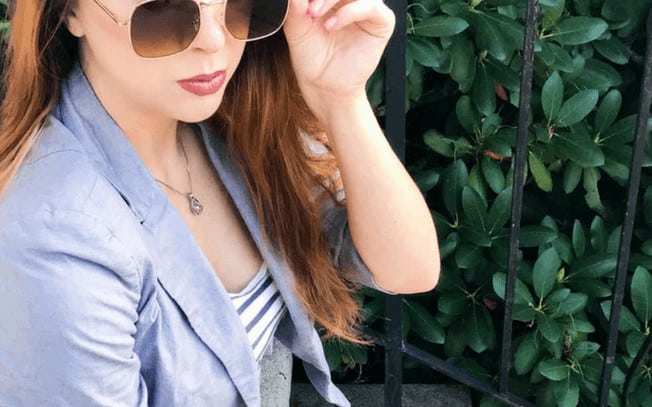 Girl wearing sunglasses