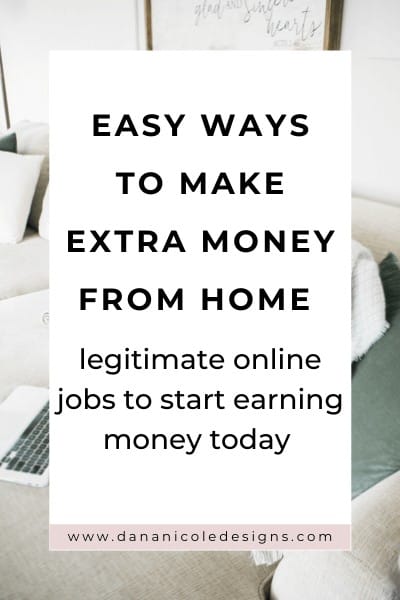 image with text overlay: easy ways to make extra money from home