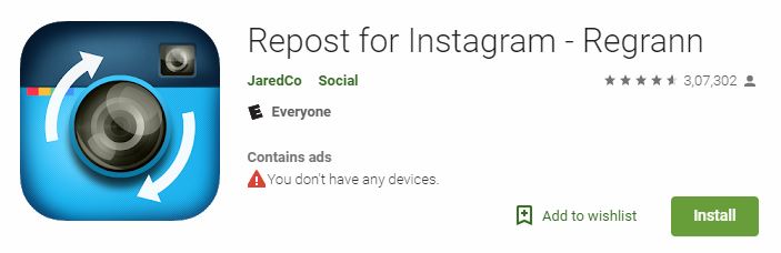 Repost Instagram app logo