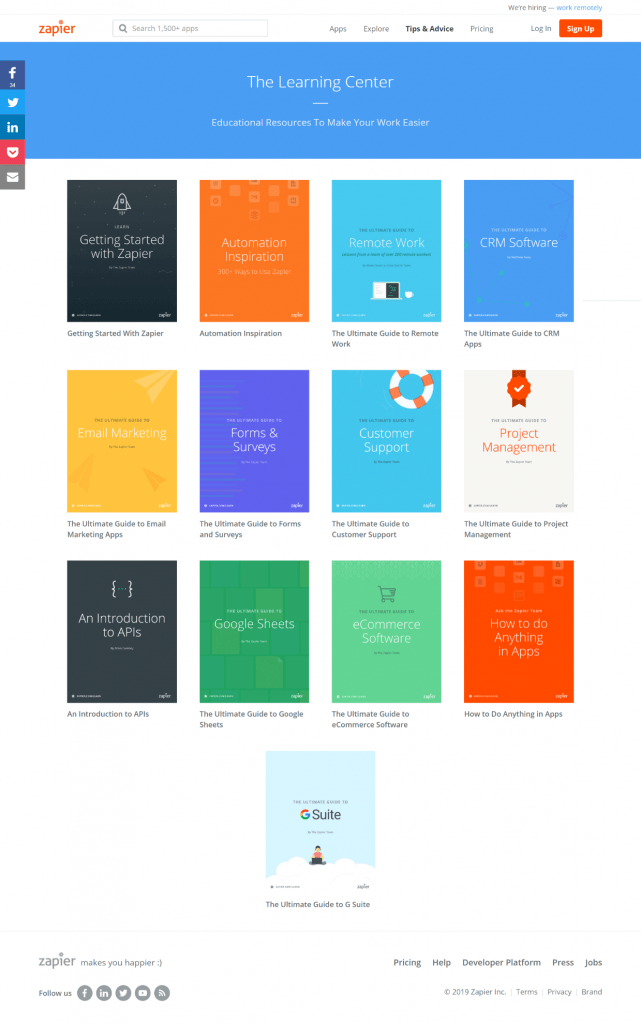 Screenshot of 13 ebook covers