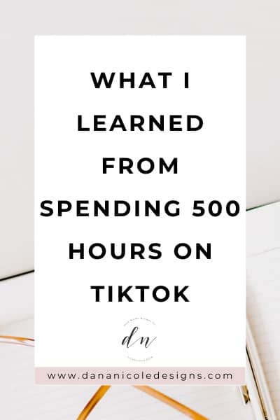 image with text overlay: what I learned from spending 500 hours on tiktok