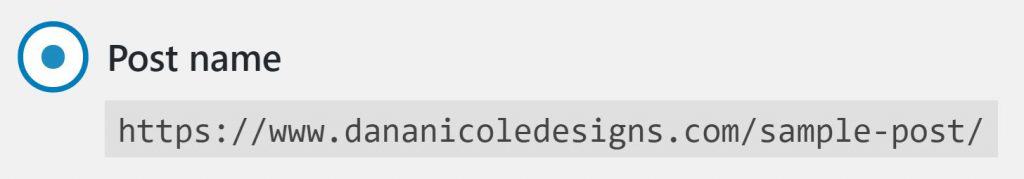Screenshot of a URL