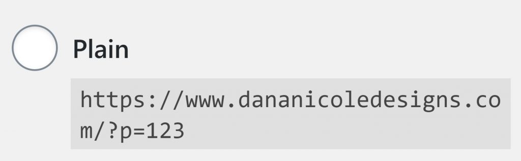 Screenshot of a URL