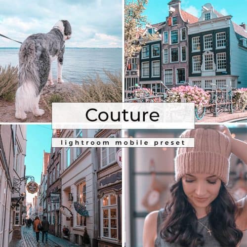 Photo grid with text overlay for Instagram presets