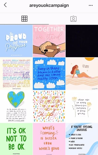 An instagram grid screenshot