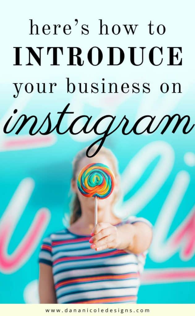 image with text overlay: how to introduce your business on instagram