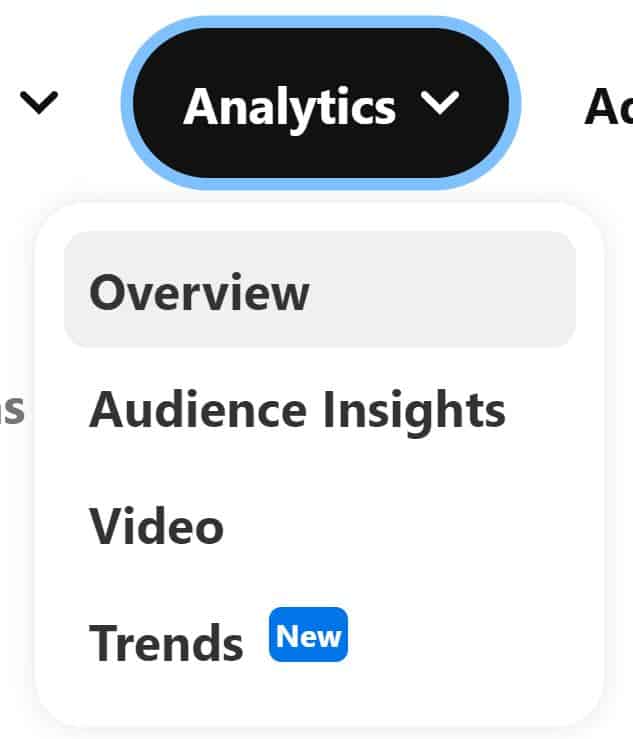 A screenshot of Pinterest analytics